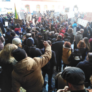 Protest in Serbia against the construction of mini derivative hydropower plants